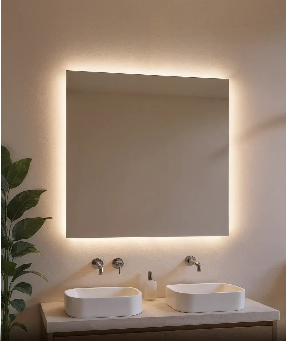 Quadro: Rectangular vertical con luz trasera.